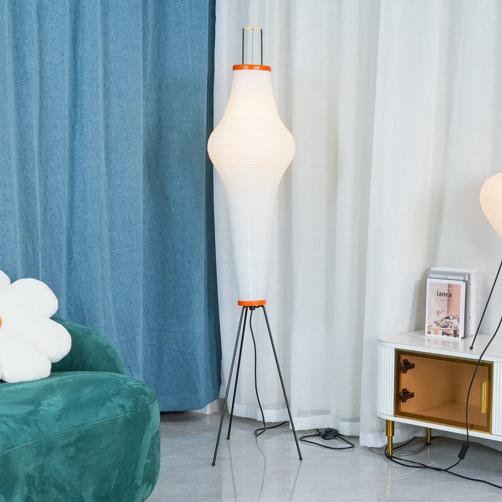AstraLume Floor Lamp With Rice Paper Shade And Minimalist Warmth | Temsk