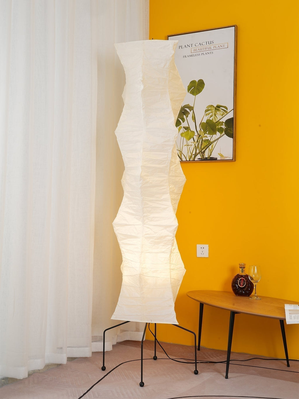 AstraLume Floor Lamp With Rice Paper Shade And Minimalist Warmth | Temsk