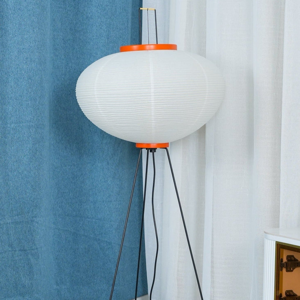 AstraLume Floor Lamp With Rice Paper Shade And Minimalist Warmth | Temsk