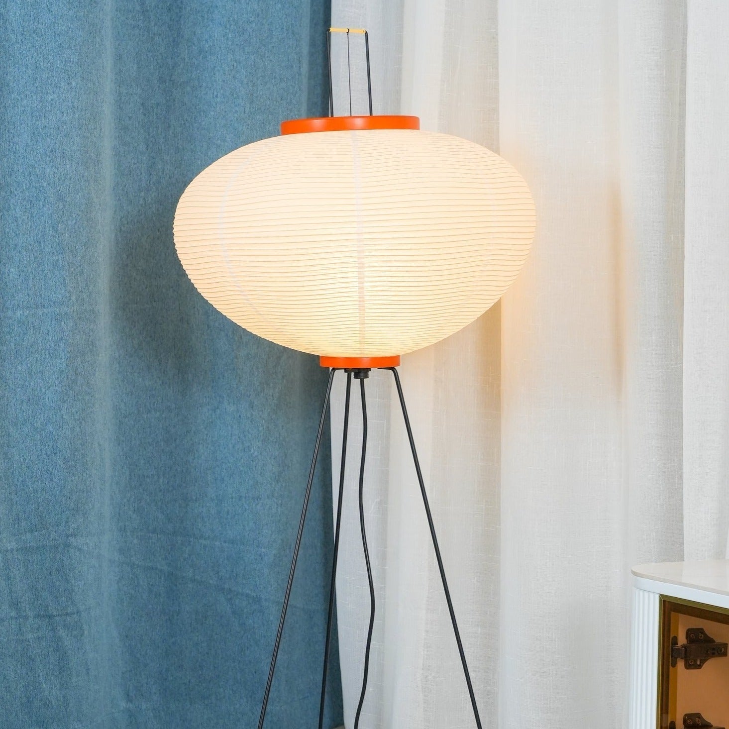 AstraLume Floor Lamp With Rice Paper Shade And Minimalist Warmth | Temsk