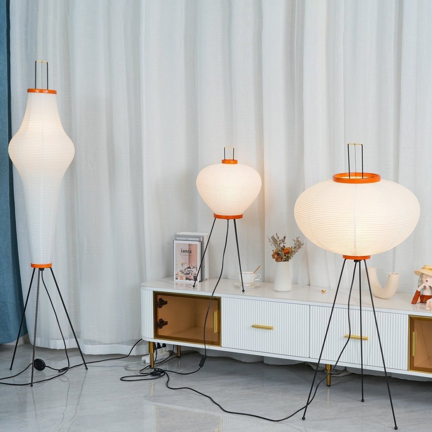 AstraLume Floor Lamp With Rice Paper Shade And Minimalist Warmth | Temsk