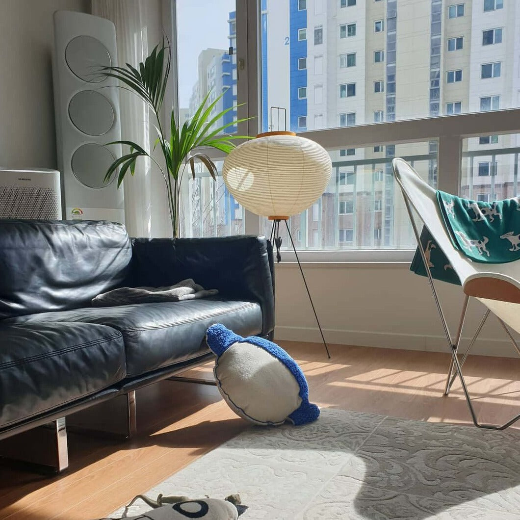 AstraLume Floor Lamp With Rice Paper Shade And Minimalist Warmth | Temsk