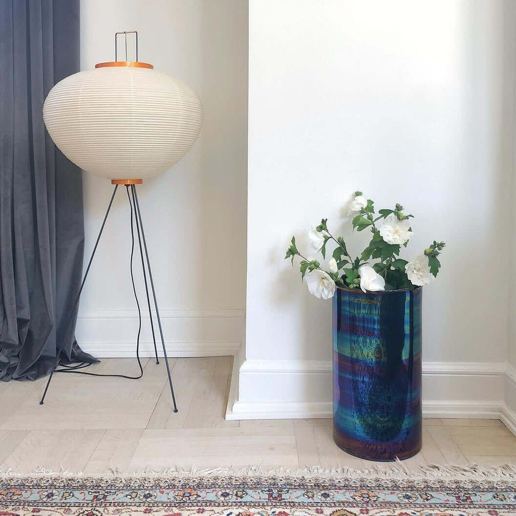 AstraLume Floor Lamp With Rice Paper Shade And Minimalist Warmth | Temsk