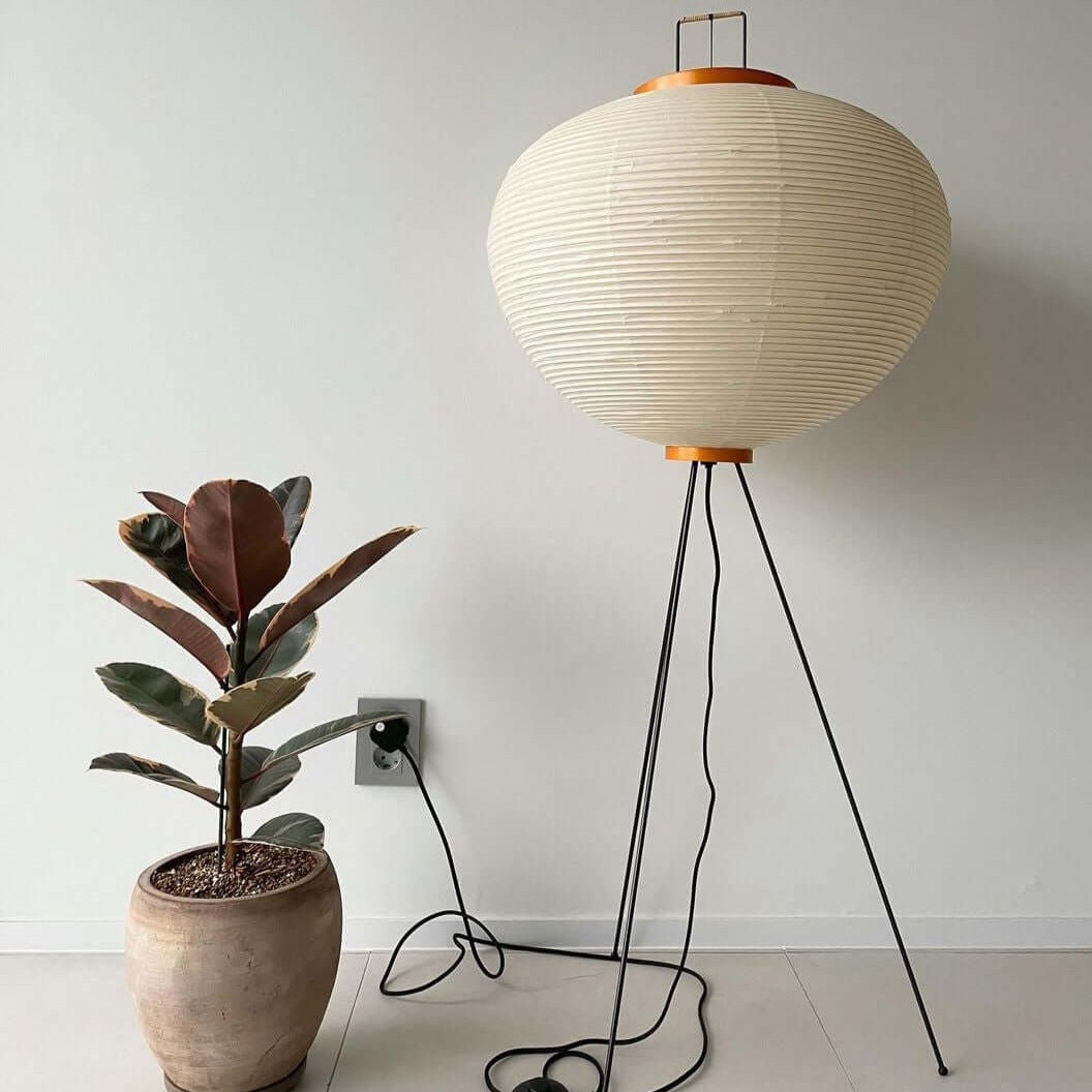 AstraLume Floor Lamp With Rice Paper Shade And Minimalist Warmth | Temsk