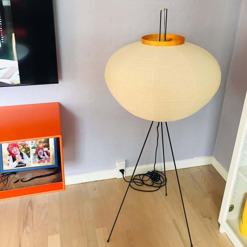 AstraLume Floor Lamp With Rice Paper Shade And Minimalist Warmth | Temsk