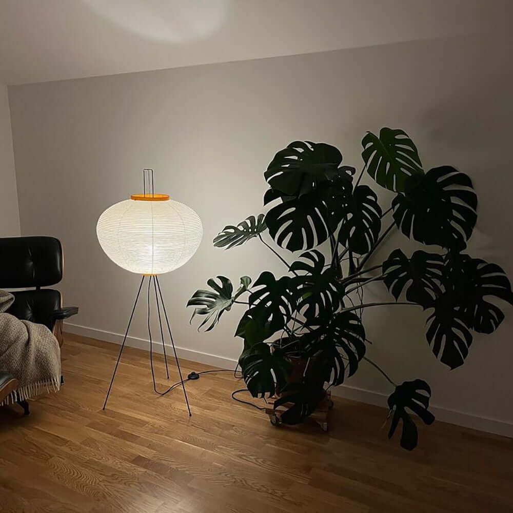 AstraLume Floor Lamp With Rice Paper Shade And Minimalist Warmth | Temsk