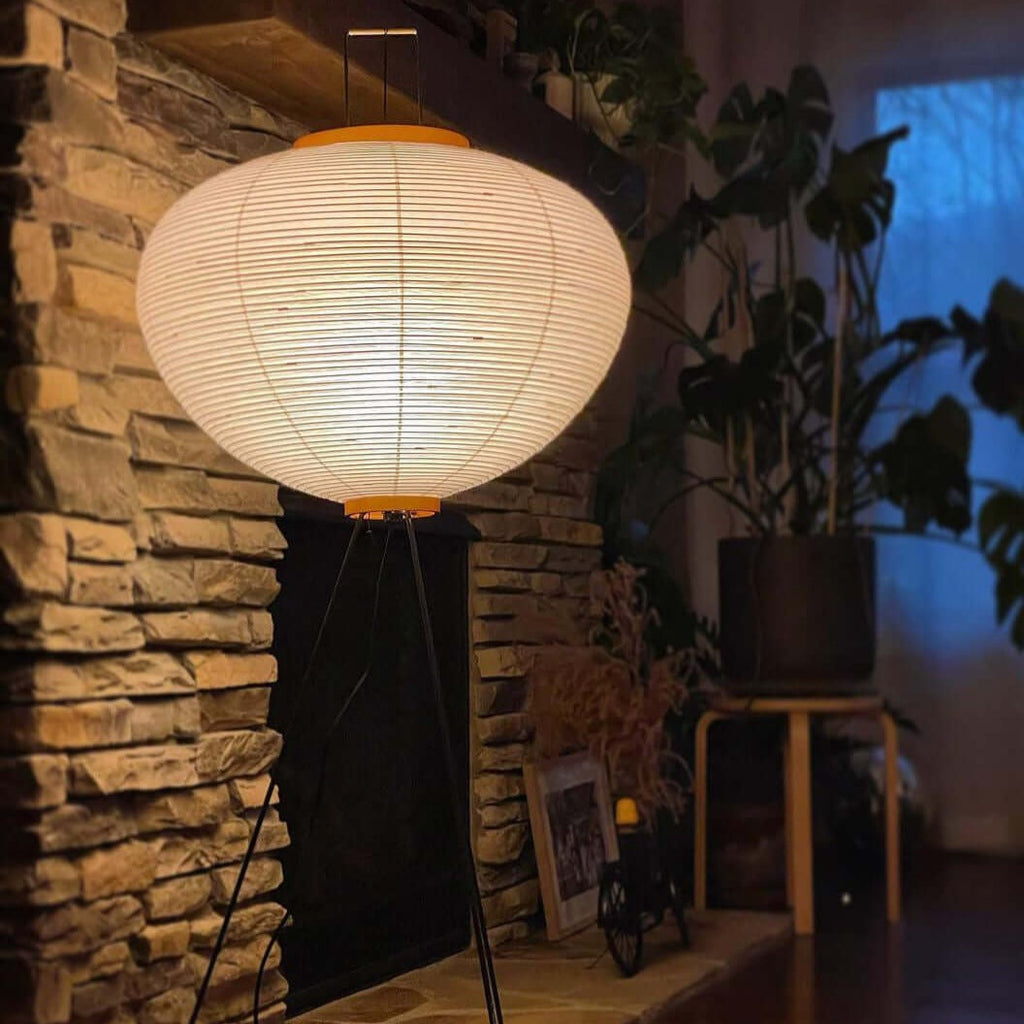 AstraLume Floor Lamp With Rice Paper Shade And Minimalist Warmth | Temsk