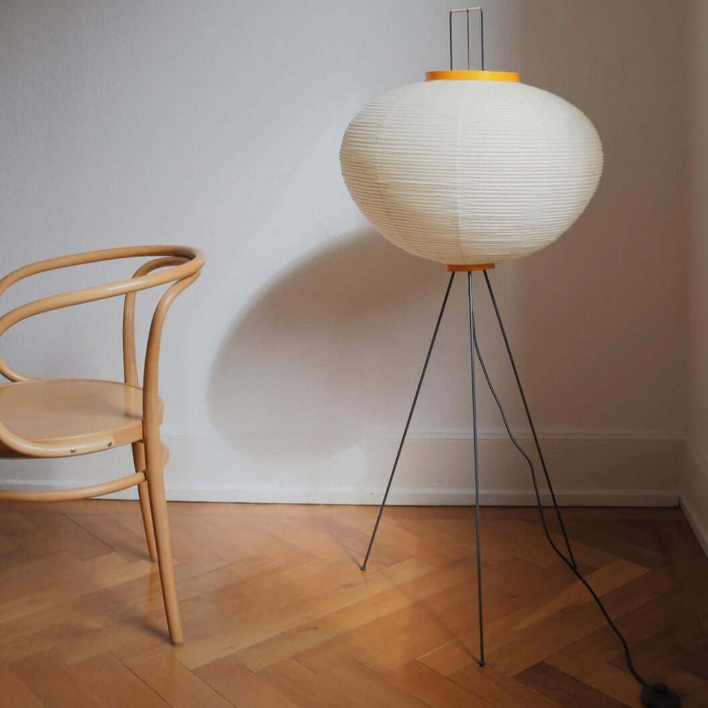 AstraLume Floor Lamp With Rice Paper Shade And Minimalist Warmth | Temsk