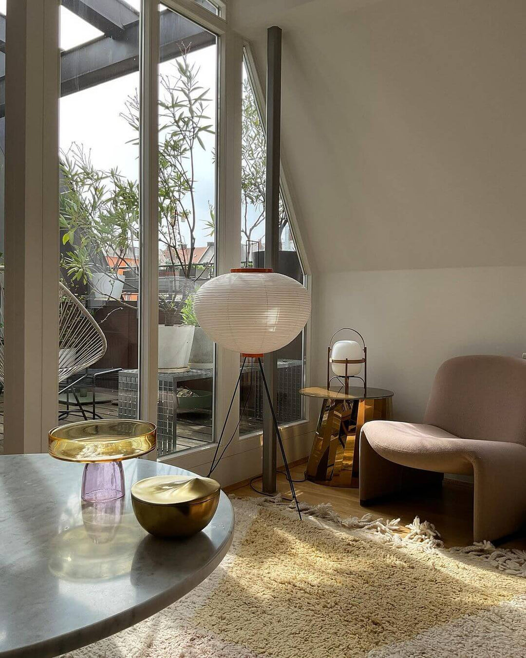AstraLume Floor Lamp With Rice Paper Shade And Minimalist Warmth | Temsk