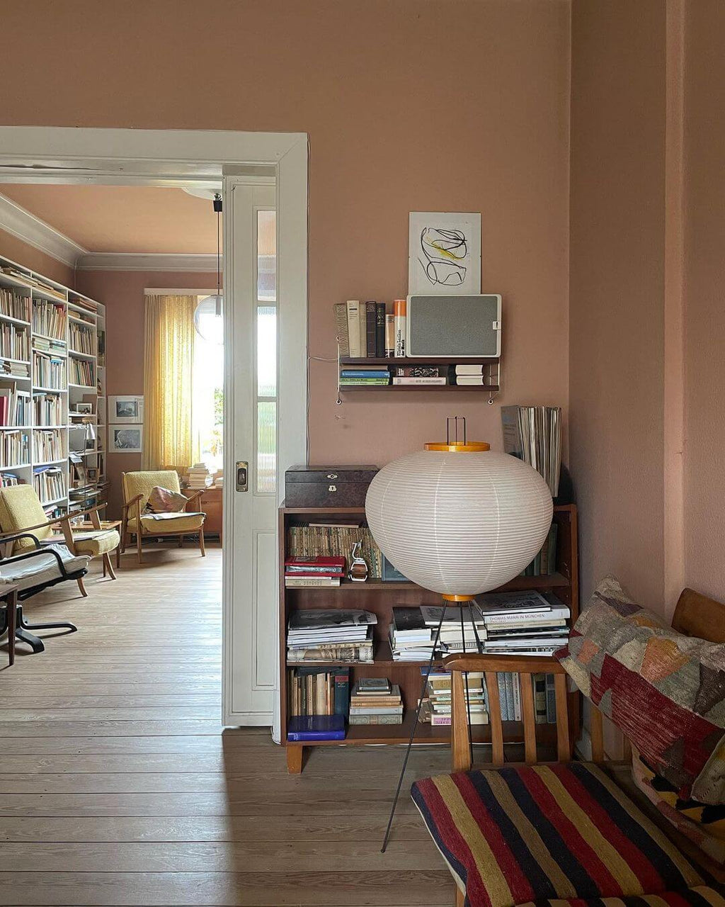 AstraLume Floor Lamp With Rice Paper Shade And Minimalist Warmth | Temsk