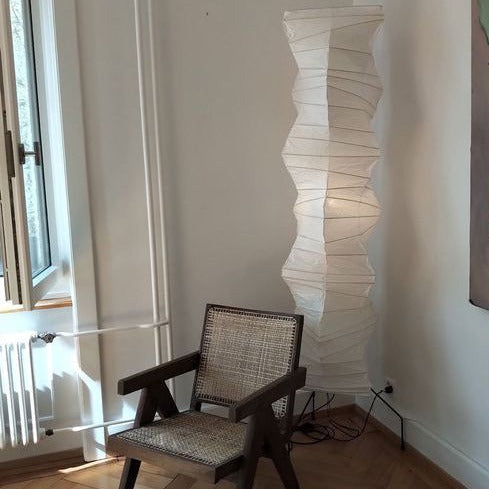 AstraLume Floor Lamp With Rice Paper Shade And Minimalist Warmth | Temsk