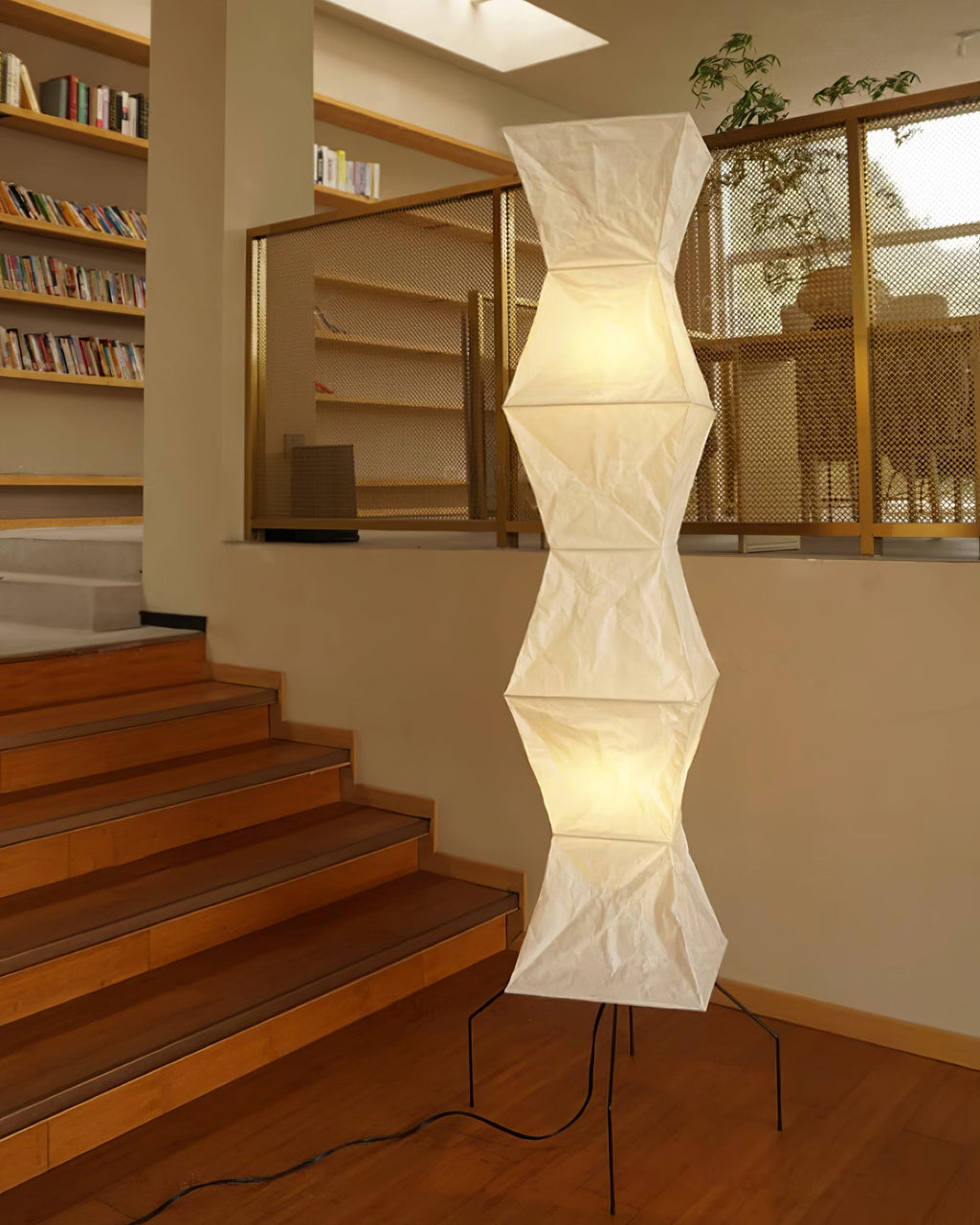 AstraLume Floor Lamp With Rice Paper Shade And Minimalist Warmth | Temsk