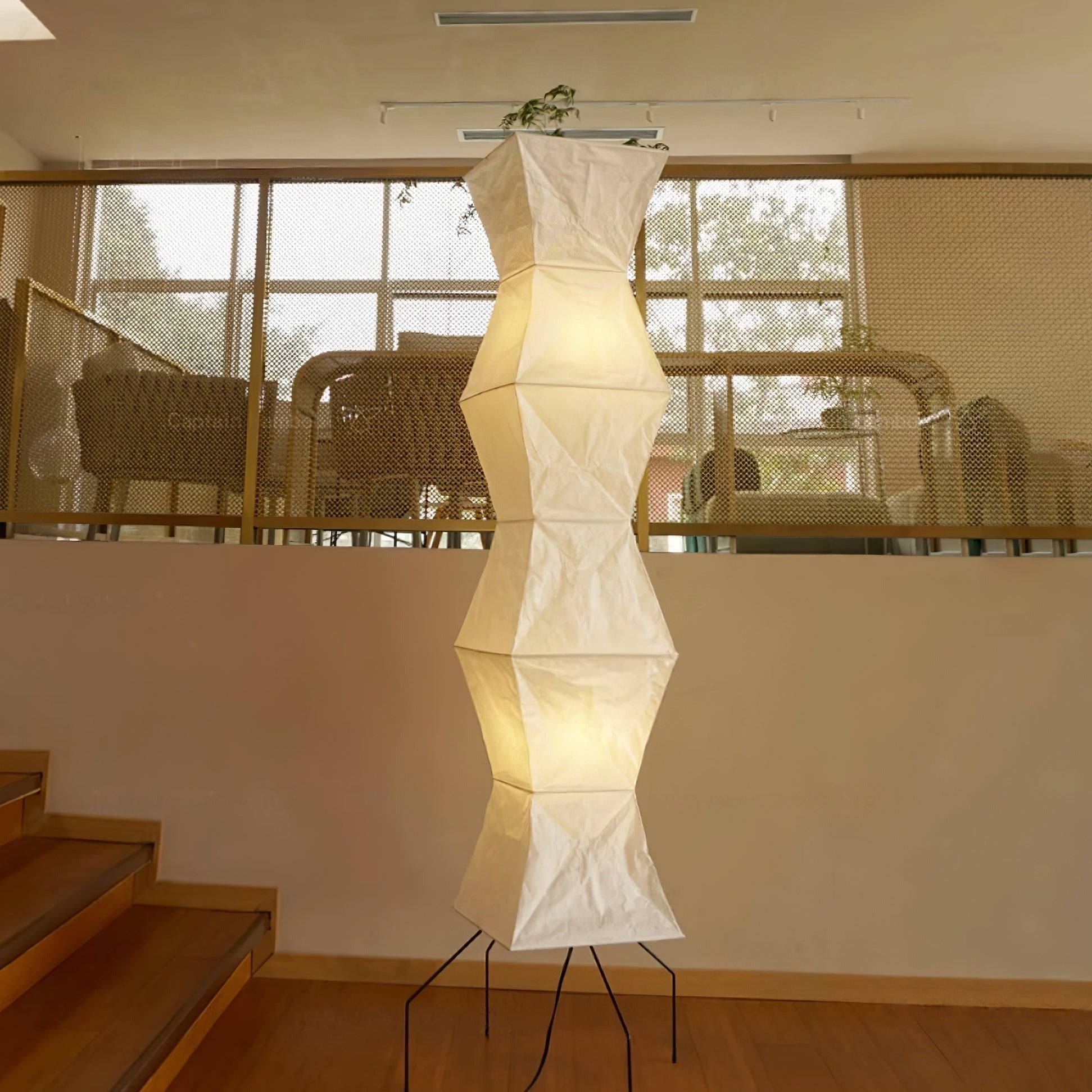 AstraLume Floor Lamp With Rice Paper Shade And Minimalist Warmth | Temsk