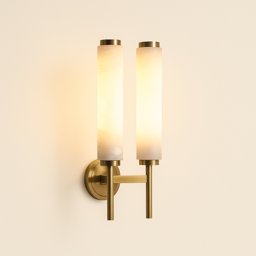 MistLuma Elegant Contemporary Dual-Column Wall Sconce Light | Temsk