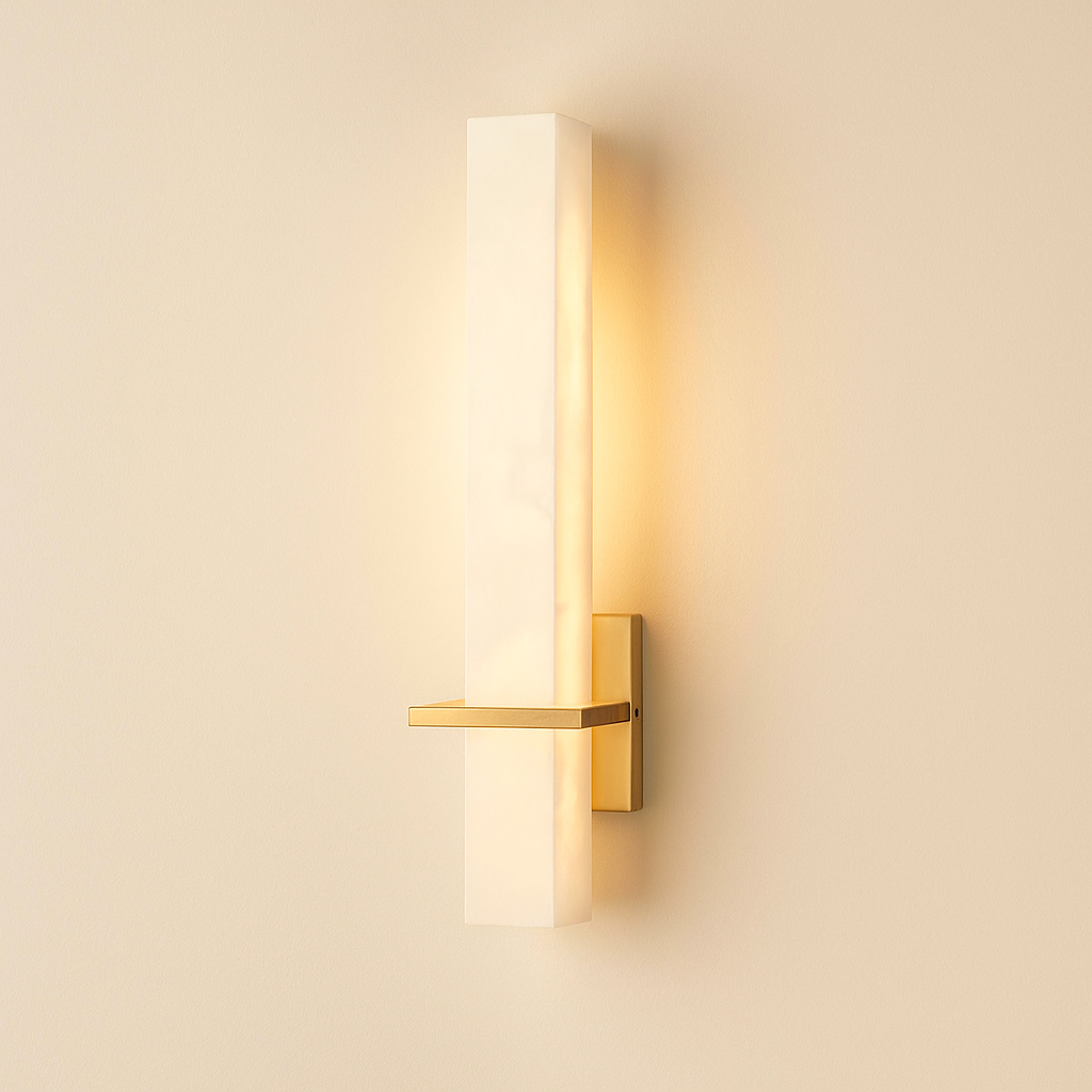 AuroraStone Elegant Modern Wall Sconce Lighting With Copper Accents | Temsk