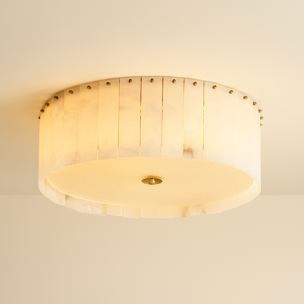 IvoryGleam Elegant Sculptural Flush Mount Ceiling Light | Temsk