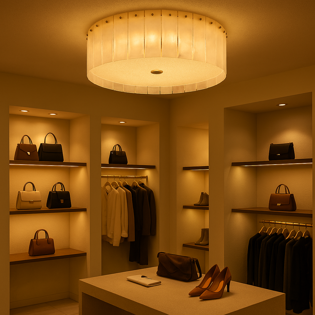 IvoryGleam Elegant Sculptural Flush Mount Ceiling Light | Temsk