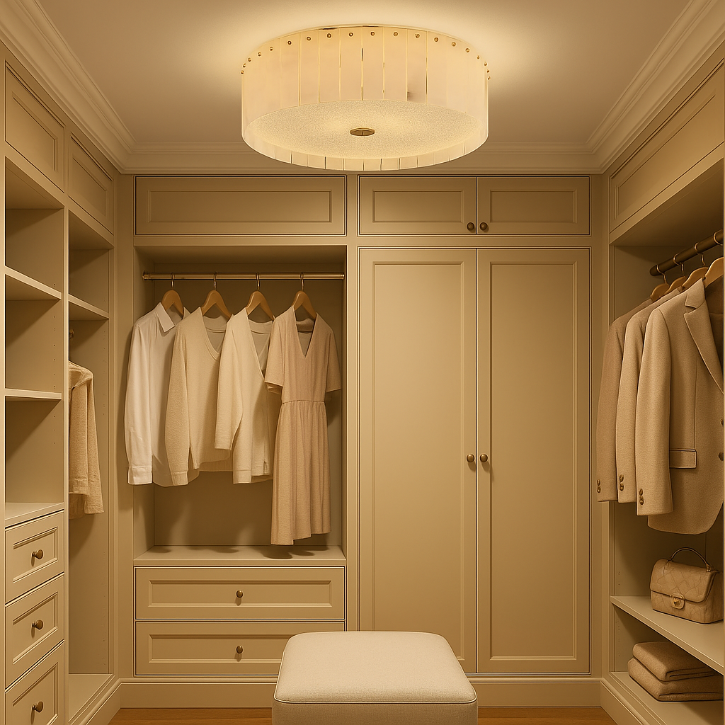 IvoryGleam Elegant Sculptural Flush Mount Ceiling Light | Temsk