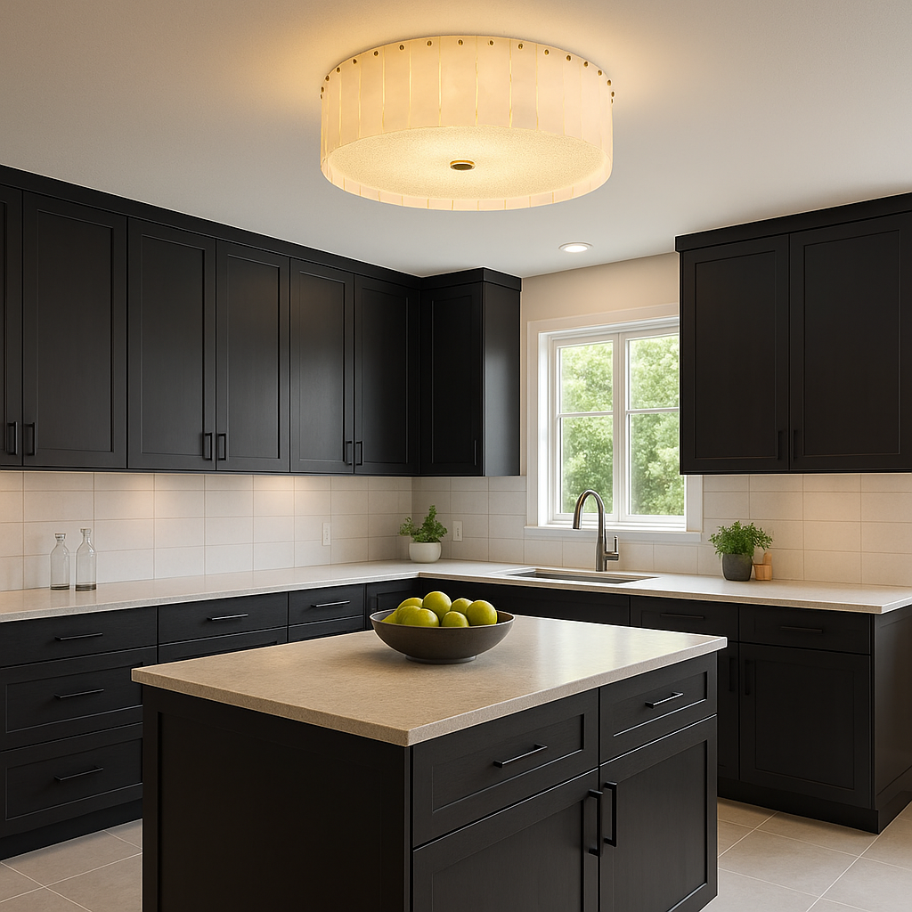 IvoryGleam Elegant Sculptural Flush Mount Ceiling Light | Temsk