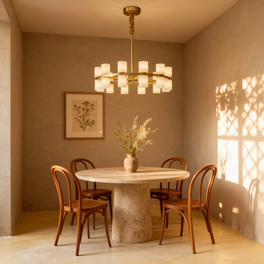 LumenSphere Elegantní moderní mosazné závěsné svítidlo do kuchyně | Temsk