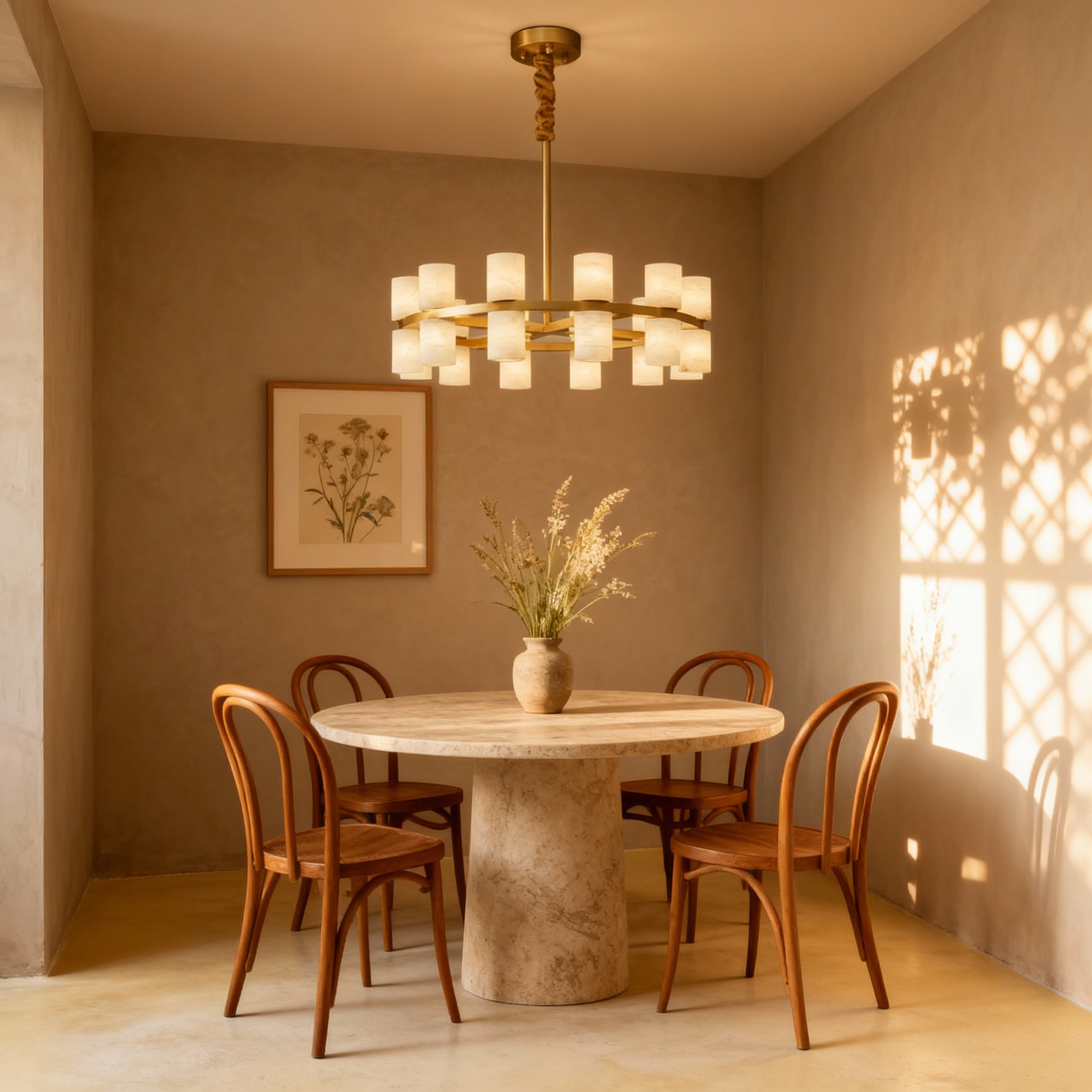 LumenSphere Elegantní moderní mosazné závěsné svítidlo do kuchyně | Temsk