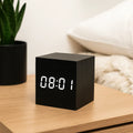 LED Cube Display Alarm Clock With Time Date Temperature | Temsk