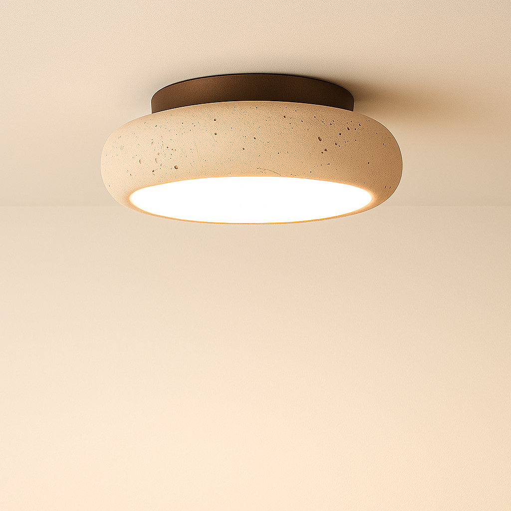 LumaStone Graceful Softly Curved Flush Mount Ceiling Light Fixture | Temsk