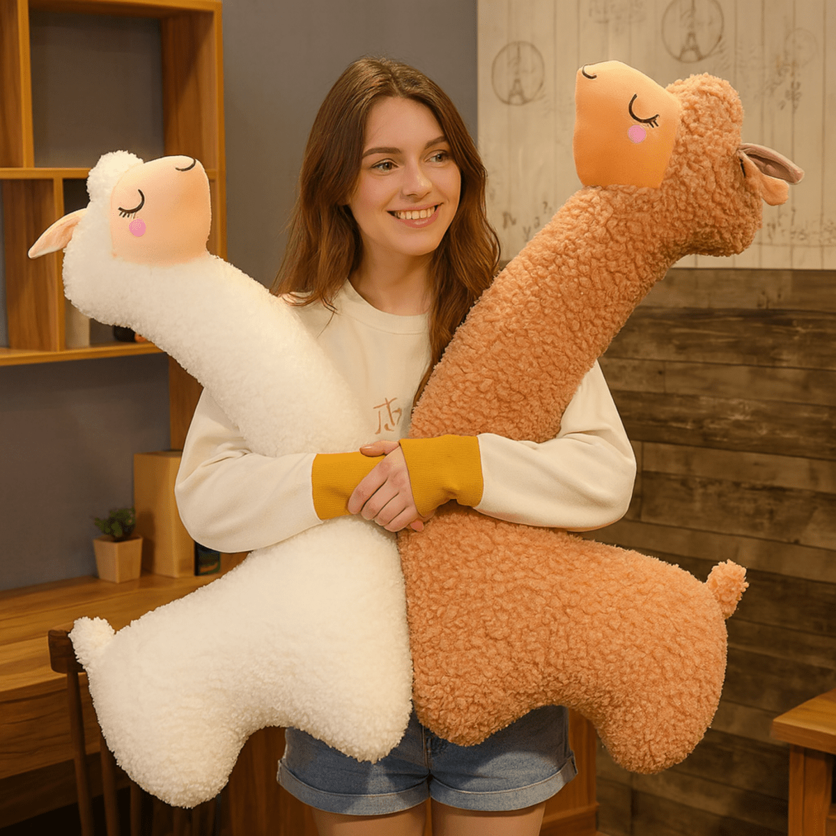 FluffWisp Alpaca Plush Toy For Cozy Comfort And Style | Temsk