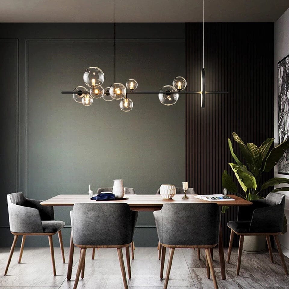 Aurelia Glass Chandelier By LumeCraft With Aluminum Frame And Hand Blown Glass | Temsk