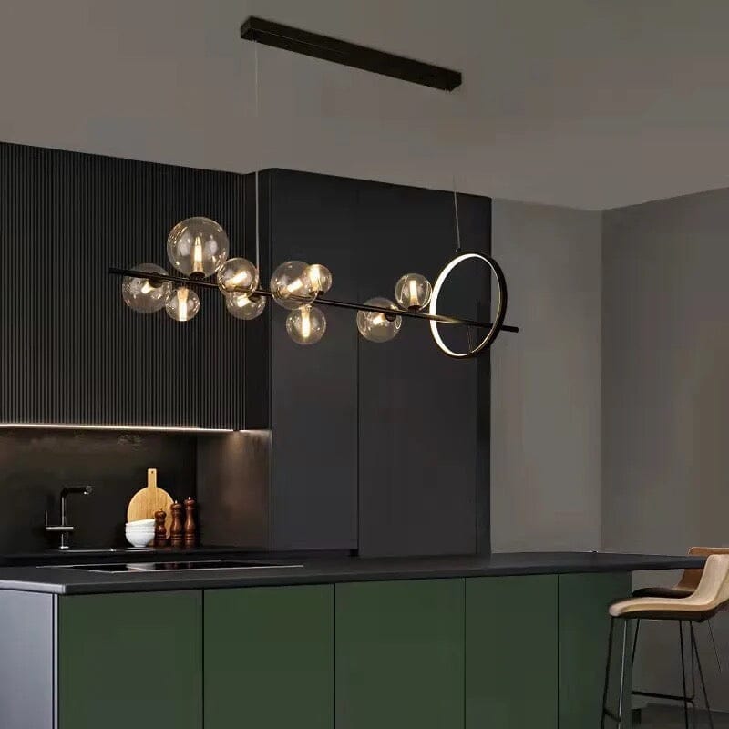 Aurelia Glass Chandelier By LumeCraft With Aluminum Frame And Hand Blown Glass | Temsk