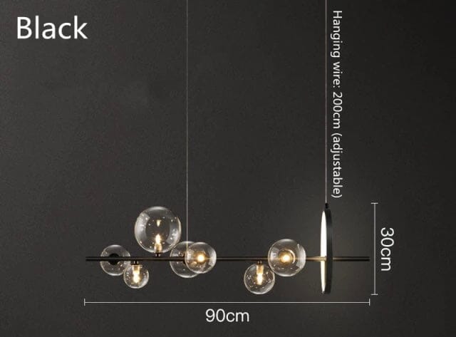 Aurelia Glass Chandelier By LumeCraft With Aluminum Frame And Hand Blown Glass | Temsk