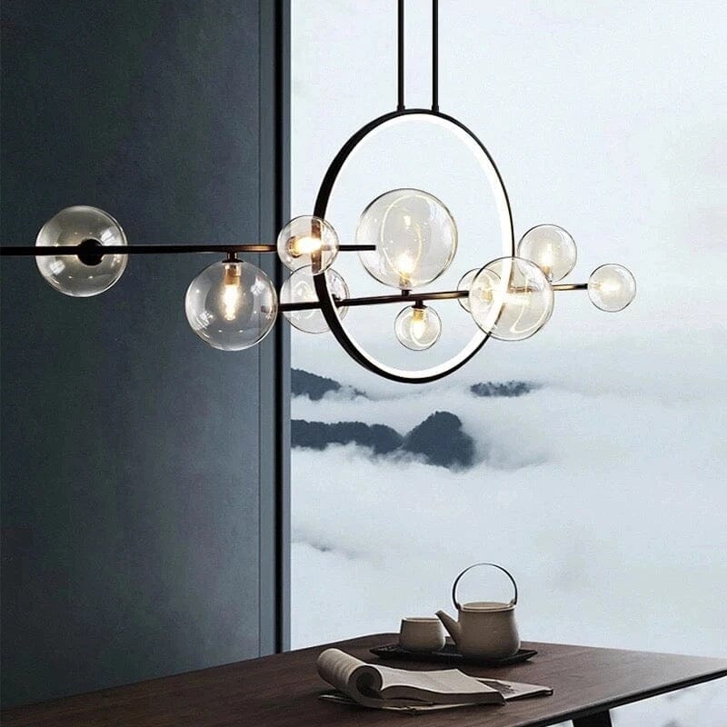 Aurelia Glass Chandelier By LumeCraft With Aluminum Frame And Hand Blown Glass | Temsk