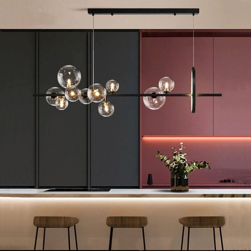 Aurelia Glass Chandelier By LumeCraft With Aluminum Frame And Hand Blown Glass | Temsk