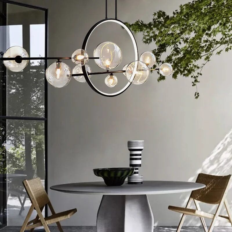 Aurelia Glass Chandelier By LumeCraft With Aluminum Frame And Hand Blown Glass | Temsk