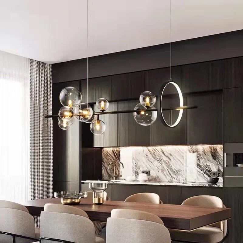 Aurelia Glass Chandelier By LumeCraft With Aluminum Frame And Hand Blown Glass | Temsk