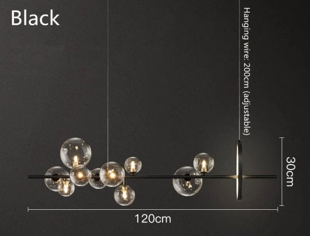 Aurelia Glass Chandelier By LumeCraft With Aluminum Frame And Hand Blown Glass | Temsk