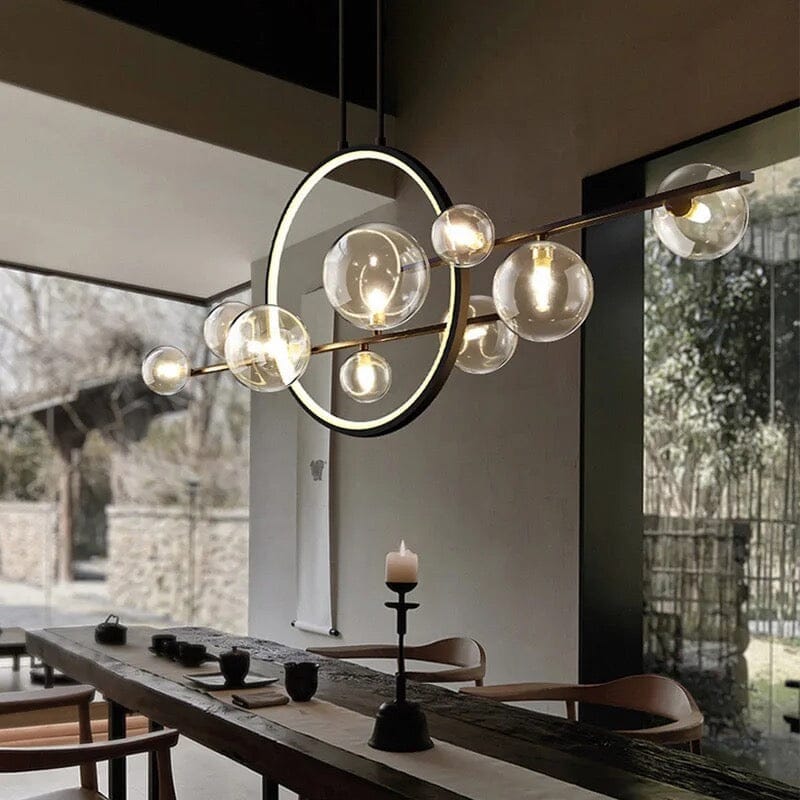 Aurelia Glass Chandelier By LumeCraft With Aluminum Frame And Hand Blown Glass | Temsk