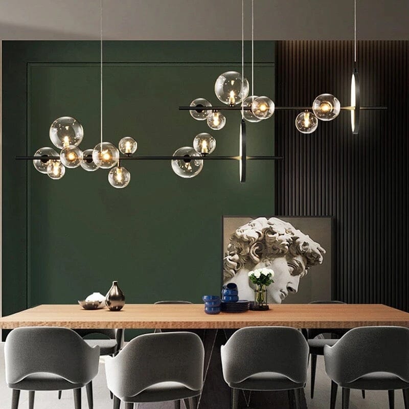 Aurelia Glass Chandelier By LumeCraft With Aluminum Frame And Hand Blown Glass | Temsk