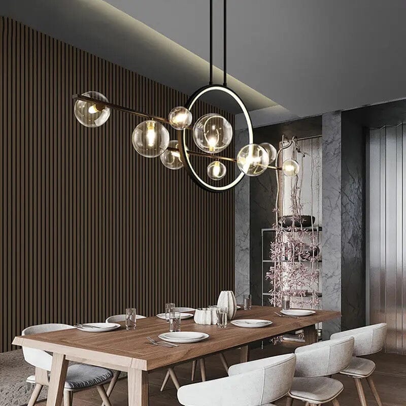 Aurelia Glass Chandelier By LumeCraft With Aluminum Frame And Hand Blown Glass | Temsk