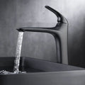 Orion Modern Single Hole Brass Basin Tap With Antique Black Finish | Temsk