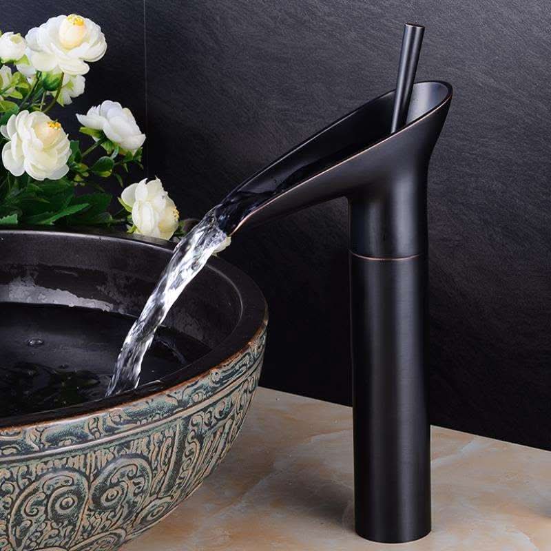 Bronze Haven Antique Waterfall Basin Faucet In Brass | Temsk