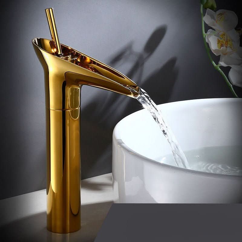 Bronze Haven Antique Waterfall Basin Faucet In Brass | Temsk