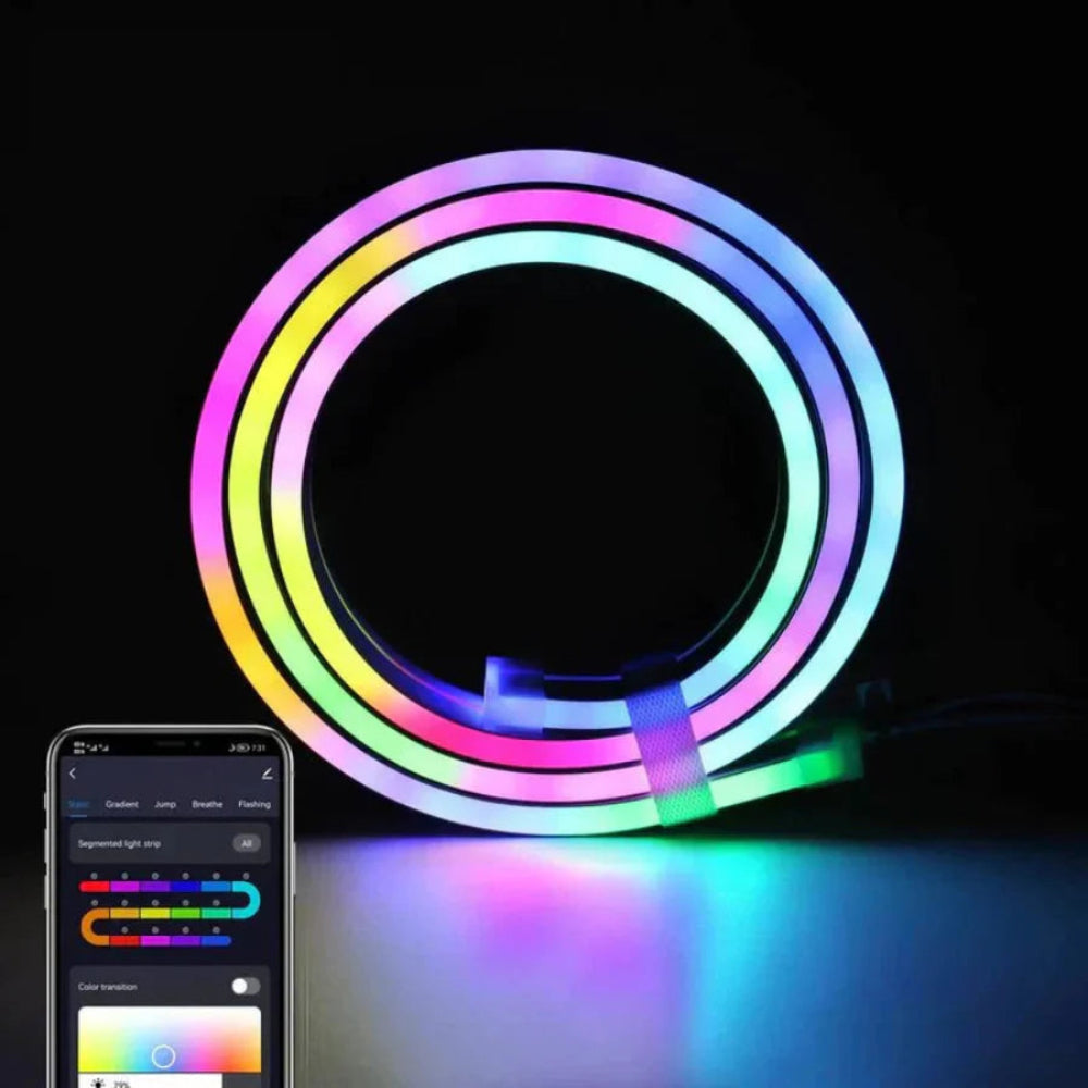 LED-RGB-Neon-Seillichter mit App- und Fernbedienung | Temsk