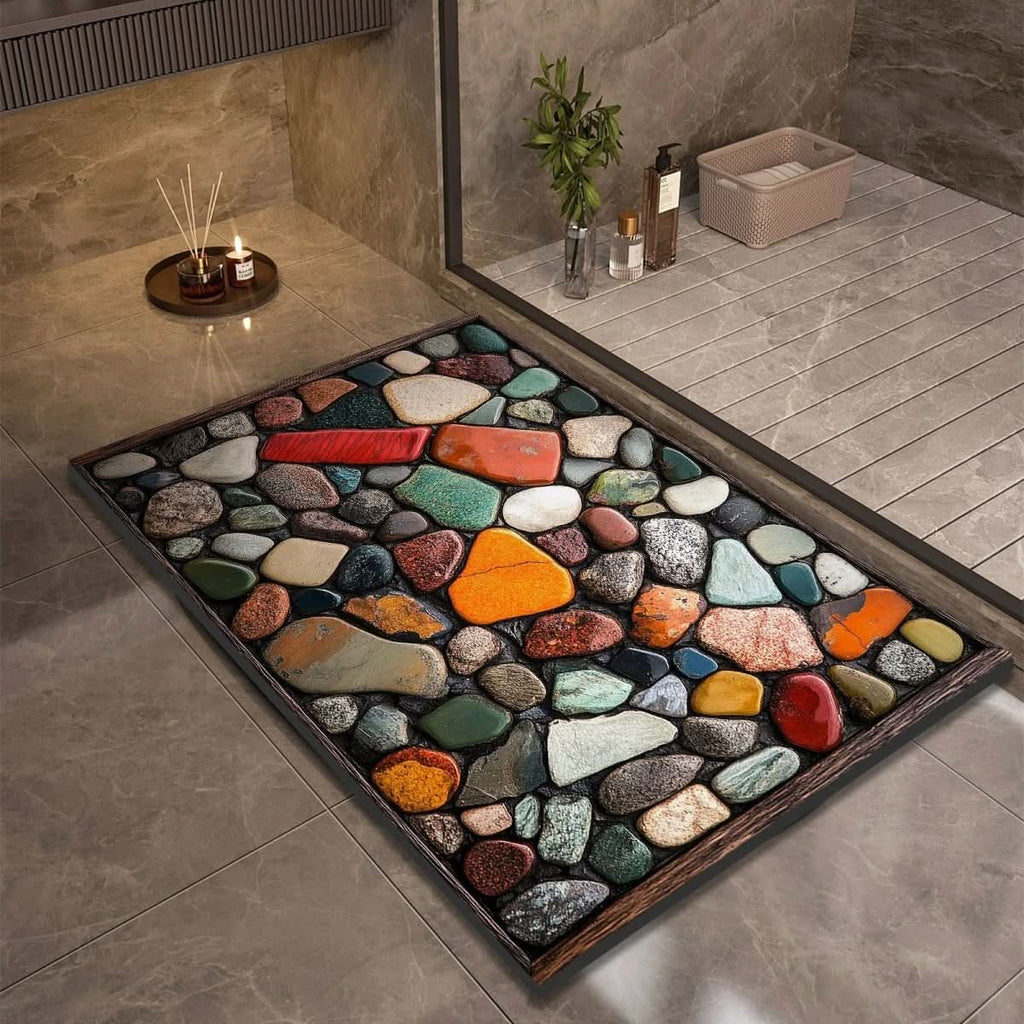 AquaGlow Diatomaceous Earth Bath Mat For Safety And Comfort | Temsk