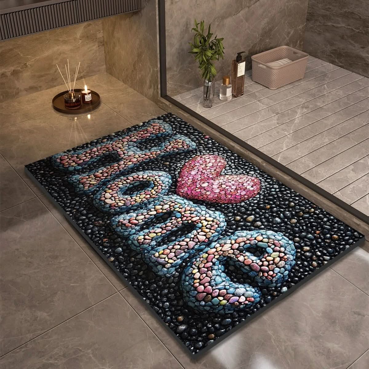 AquaGlow Diatomaceous Earth Bath Mat For Safety And Comfort | Temsk