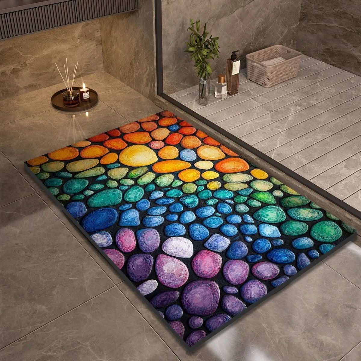 AquaGlow Diatomaceous Earth Bath Mat For Safety And Comfort | Temsk