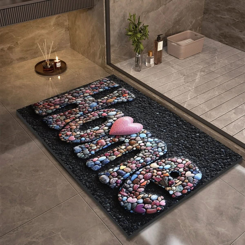 AquaGlow Diatomaceous Earth Bath Mat For Safety And Comfort | Temsk