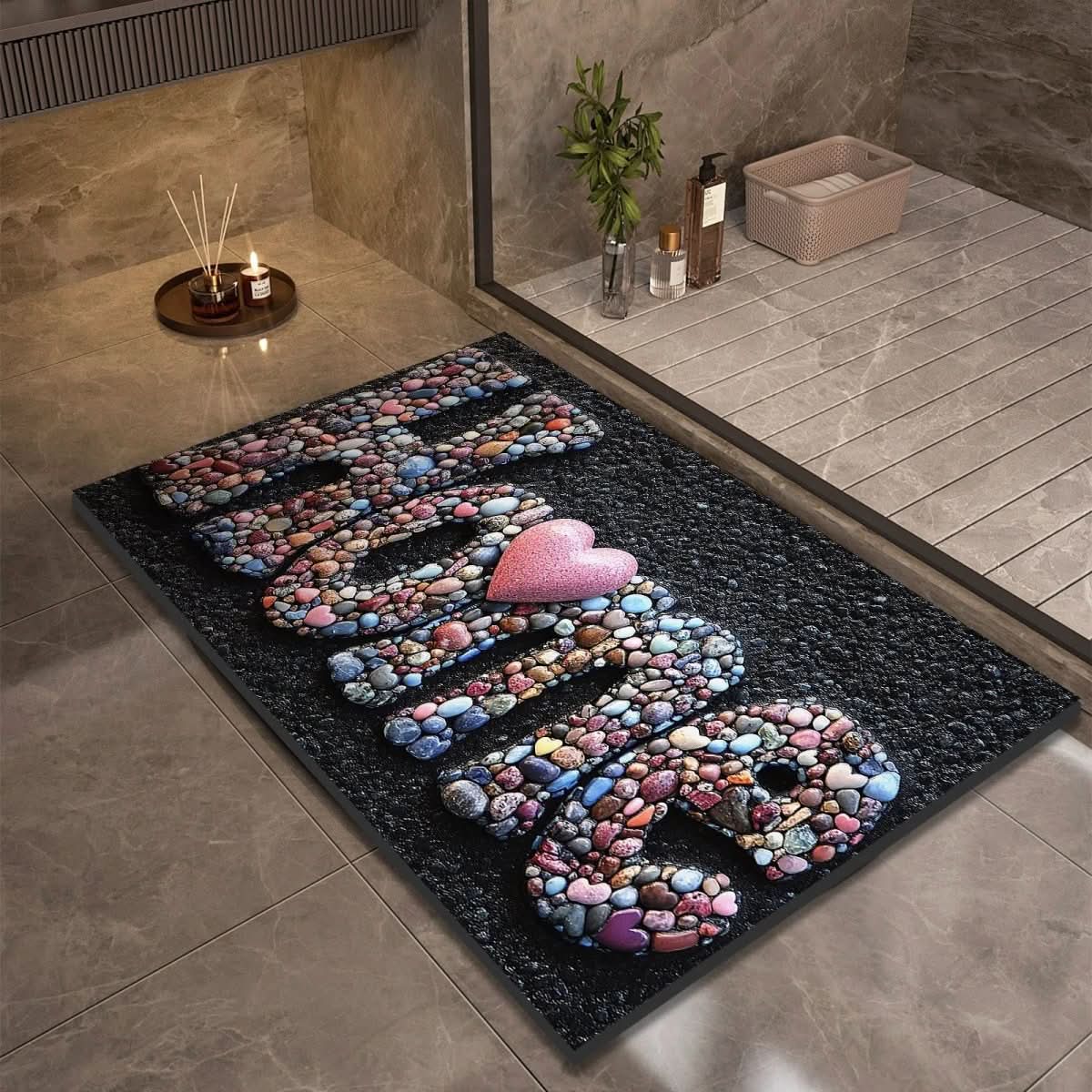 AquaGlow Diatomaceous Earth Bath Mat For Safety And Comfort | Temsk