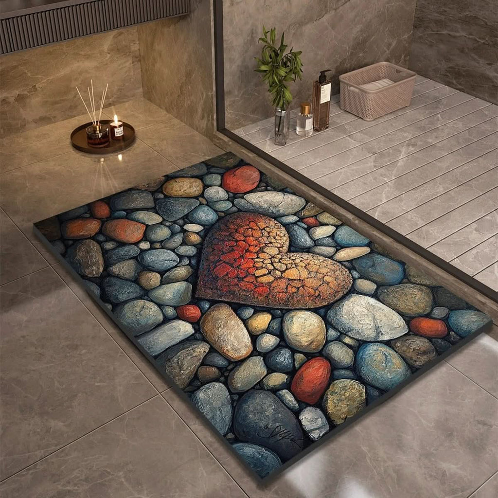 AquaGlow Diatomaceous Earth Bath Mat For Safety And Comfort | Temsk