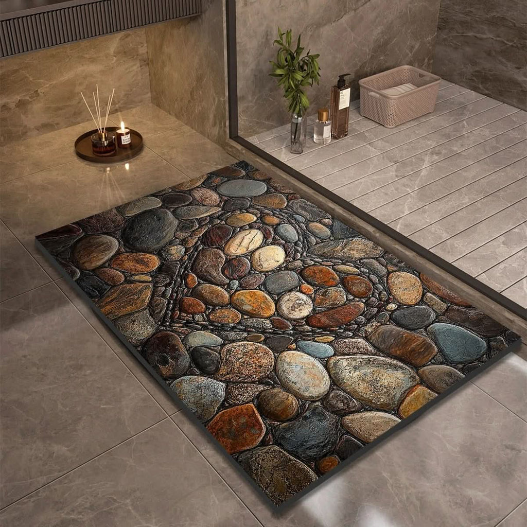 AquaGlow Diatomaceous Earth Bath Mat For Safety And Comfort | Temsk